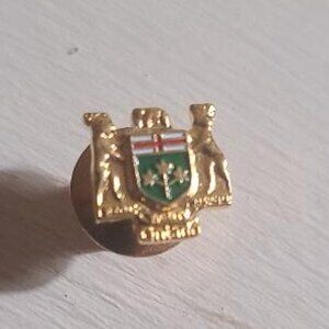 Ontario Canada Coat Of Arms Vintage Small Lapel Pin